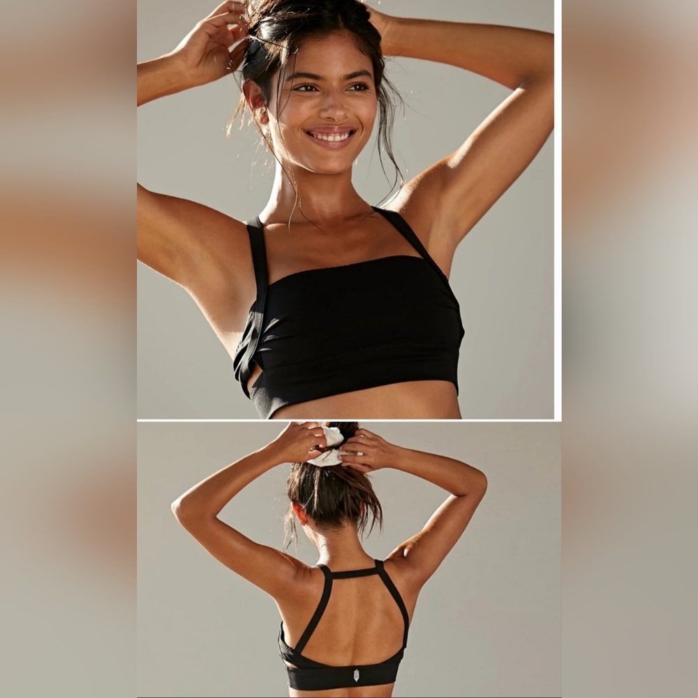 FP Movement Solid Wave Rider  Sports Bra in Black